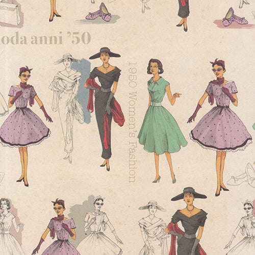 Tassotti Paper - 1950's Fashion 19.5"x27.5" Sheet Tassotti Paper - 1950's Fashion 19.5"x27.5" Sheet
