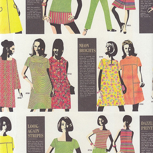Rossi Decorated Papers from Italy - 1970's Women's Fashion 28"x40" Sheet *NEW!* Rossi Decorated Papers from Italy - 1970's Women's Fashion 28"x40" Sheet