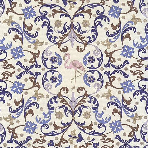 Rossi Decorated Papers from Italy - Flamingos, Florentine Style 28"x40" Sheet Rossi Decorated Papers from Italy - Flamingos, Florentine Style 28"x40" Sheet