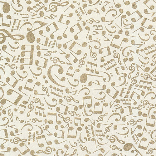 Rossi Decorated Papers from Italy - Musical Notes in Gold 28"x40" Sheet Rossi Decorated Papers from Italy - Musical Notes in Gold 28"x40" Sheet