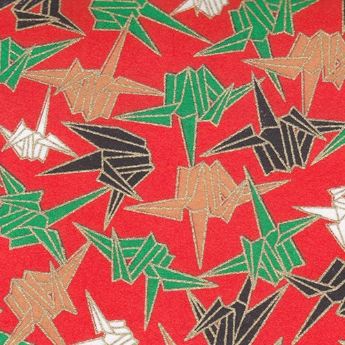 Origami Cranes on Deep Red 21"x31" Sheet Origami Cranes on Deep Red 21"x31" Sheet