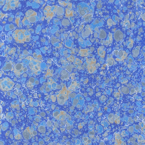 Handmade Italian Marble Paper- Stone Marble Bright Blue and Metallic Silver 19.5 x 27" Sheet Handmade Italian Marble Paper- Stone Marble Bright Blue and Metallic Silver 19.5 x 27" Sheet