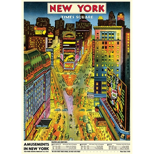 Cavallini Decorative Paper - New York Times Square 20"x28" Sheet Cavallini Decorative Paper - New York Times Square 20"x28" Sheet