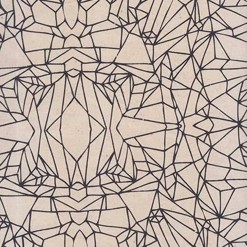 Crystal Shatter Op Art (Optical Illusion) Paper- Black on Natural Crystal Shatter Op Art (Optical Illusion) Paper- Black on Natural