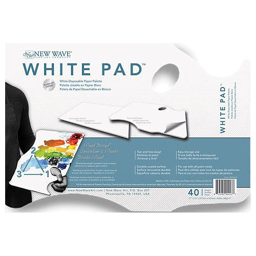 New Wave White Disposable Paper Palettes Ergonomic Pad