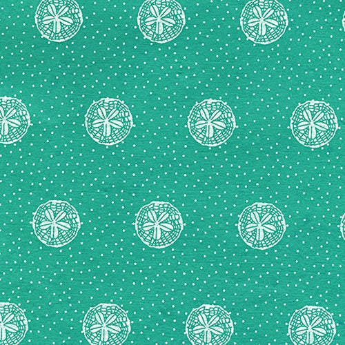 Sand Dollars- White/Sea Green 22x30" Sheet Sand Dollars- White/Sea Green 22x30" Sheet