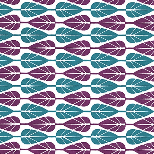 Paddle Leaf- Purple/Teal 22x30" Sheet Paddle Leaf- Purple/Teal 22x30" Sheet