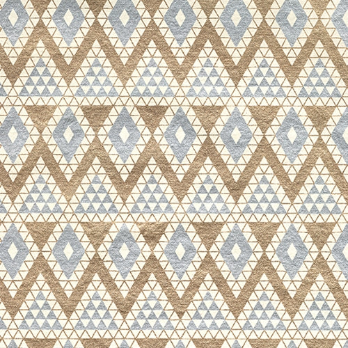 Aztec- Silver/Gold on Cream 22x30" Sheet Aztec- Silver/Gold on Cream 22x30" Sheet