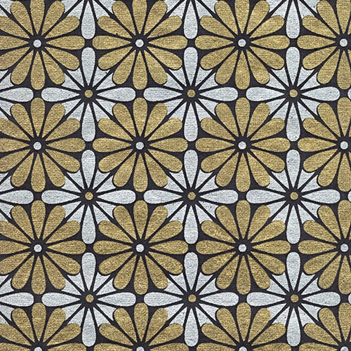 Daisy Pop- Silver/Gold on Black 22x30" Sheet Daisy Pop- Silver/Gold on Black 22x30" Sheet
