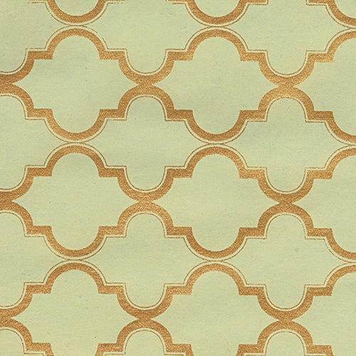 Moroccan- Gold on Celadon Green 22x30" Sheet Moroccan- Gold on Celadon Green 22x30" Sheet