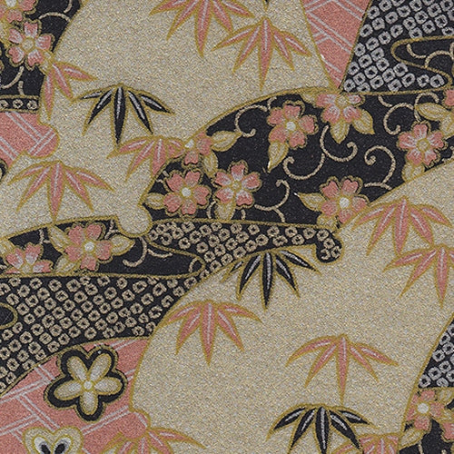 Gold and Russet Flowers and Leaves on Black 18x24" Sheet Gold and Russet Flowers and Leaves on Black 18x24" Sheet