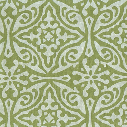 Printed Cotton Paper from India- Morroccan Print in Cream on Green 22x30 Inch Sheet Printed Cotton Paper from India- Morroccan Print in Cream on Green 22x30 Inch Sheet
