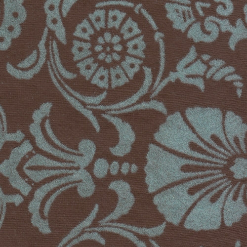 Printed Cotton Paper from India- Blue Flocked Florentine on Brown 22x30 Inch Sheet Printed Cotton Paper from India- Blue Flocked Florentine on Brown 22x30 Inch Sheet