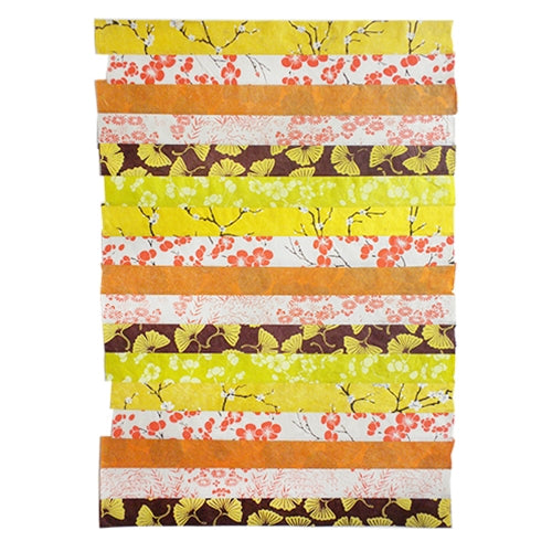 Nepalese Striped Collage Paper- Yellow and Orange Print Collage 20x30" Sheet Nepalese Striped Collage Paper- Yellow and Orange Print Collage 20x30" Sheet