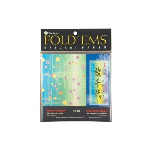 Yasutomo Fold 'ems - Petals Chiyogami, 6" Square; 24 sheets