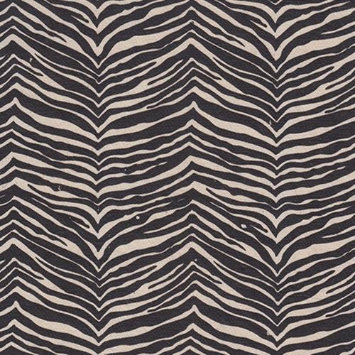 Nepalese Faux Animal Prints- Zebra Nepalese Printed Paper- Organic Flower Pods in Magenta & Orange on Yellow 20x30" Sheet