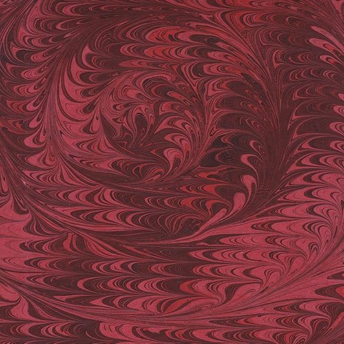 Nepalese Marbled Paper- Center Swirl Black on Red Paper Nepalese Marbled Paper- Center Swirl Black on Red Paper