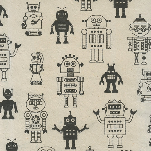 Nepalese Printed Paper- Robots! Nepalese Printed Paper- Robots! 20x30" Sheet