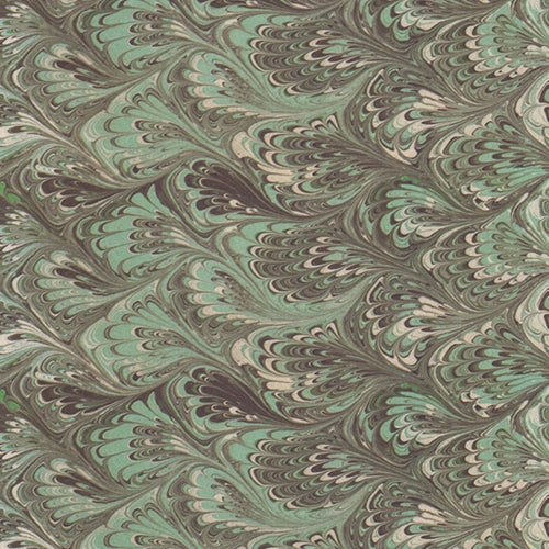 Tassotti Paper- Printed Marble Green-Black Peacock 19.5"x27.5" Sheet Tassotti Paper- Printed Marble Green-Black Peacock 19.5"x27.5" Sheet