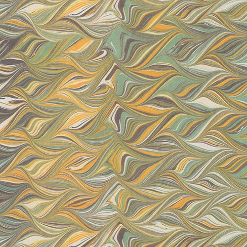 Tassotti Paper- Printed Marble Combed Yellow-Green 19.5"x27.5" Sheet Tassotti Paper- Printed Marble Combed Yellow-Green 19.5"x27.5" Sheet