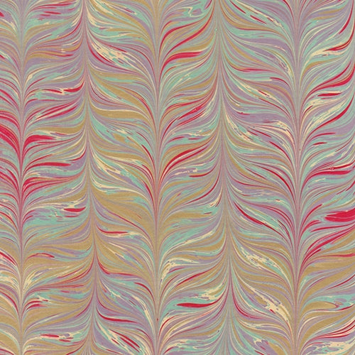 Handmade Italian Marble Paper- Zig-Zag Aquamarine, Lilac, & Gold 19.5 x 27" Sheet "NEW!" Handmade Italian Marble Paper- Aquamarine, Lilac, & Gold Zig-Zag 19.5 x 27" Sheet