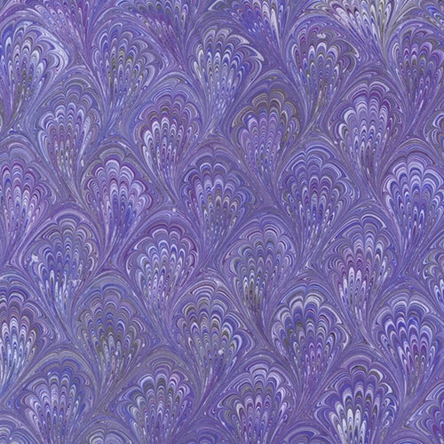 Handmade Italian Marble Paper- Peacock Bright Purple & Blue 19.5 x 27" Sheet Handmade Italian Marble Paper- Bright Purple & Blue Peacock 19.5 x 27" Sheet