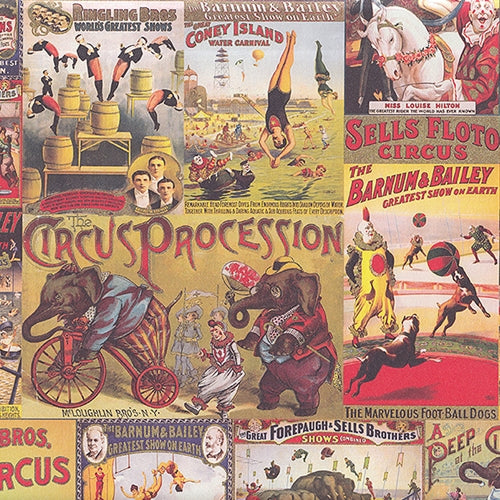Rossi Decorated Papers from Italy - Circus 28"x40" Sheet Rossi Decorated Papers from Italy - Circus 28"x40" Sheet