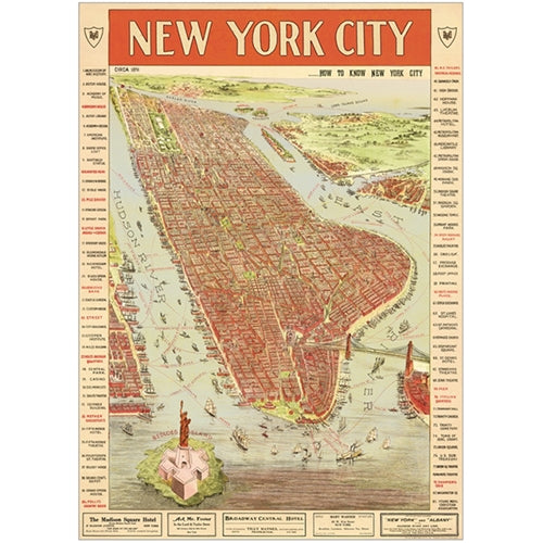 Cavallini Decorative Paper - New York City #3 20"x28" Sheet Cavallini Decorative Paper - New York City #3 20"x28" Sheet