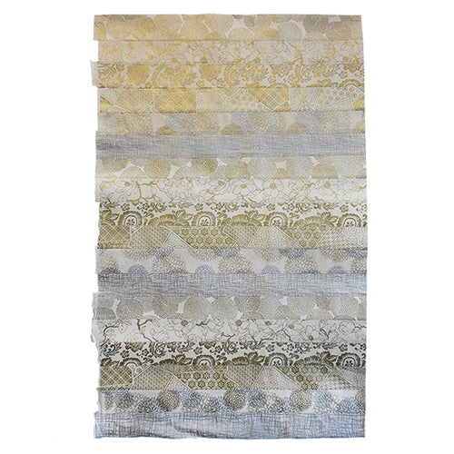 Nepalese Striped Collage Paper- Gold and Silver Print Collage 20x30" Sheet Nepalese Striped Collage Paper- Gold and Silver Print Collage 20x30" Sheet