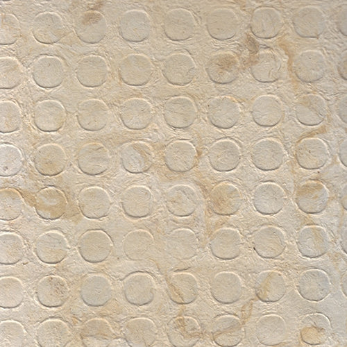 Amate Bark Paper from Mexico- Coin Pattern Blanco White 15.5x23" Sheet Amate Bark Paper from Mexico- Coin Pattern Blanco White 15.5x23" Sheet Up