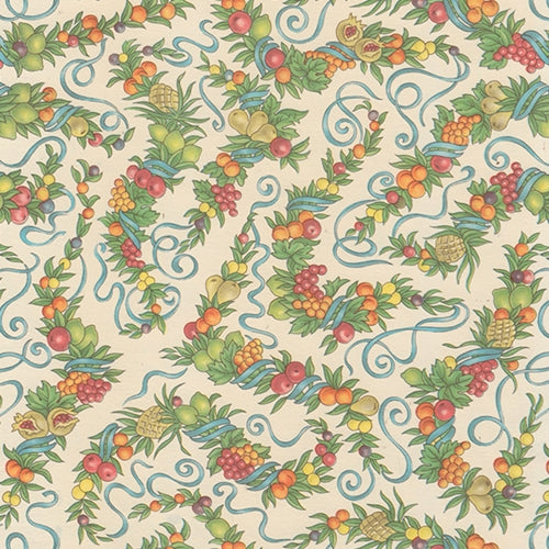 Carta Varese Florentine Paper- Fruit Garlands 19x27 Inch Sheet Carta Varese Florentine Paper- Fruit Garlands 19x27 Inch Sheet