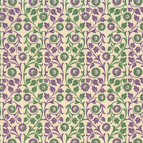 Carta Varese Florentine Paper- Green and Purple Floral Vine 19x27 Inch Sheet Carta Varese Florentine Paper- Green and Purple Floral Vine 19x27 Inch Sheet