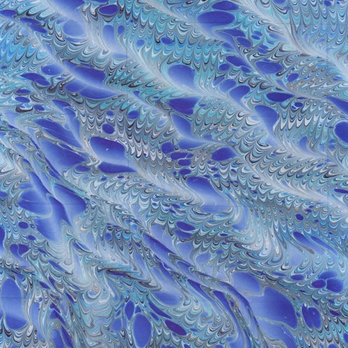 Handmade Italian Marble Paper- Dragon Skin Moire Sky Blue 19.5 x 27" Sheet Handmade Italian Marble Paper- Dragon Skin Moire Sky Blue 19.5 x 27" Sheet