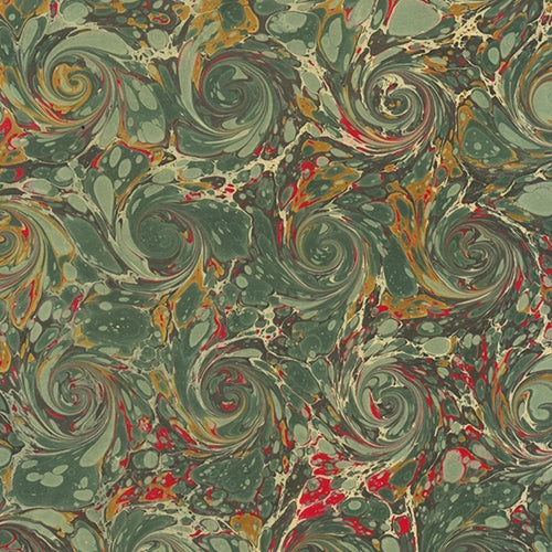 Handmade Italian Marble Paper- Scroll Swirls Green, Magenta, and Yellow 19.5 x 27" Sheet Handmade Italian Marble Paper- Scroll Swirls Green, Magenta, and Yellow 19.5 x 27" Sheet