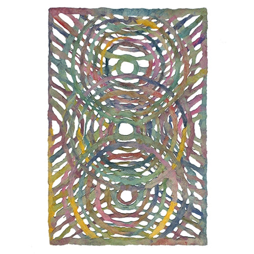 Amate Bark Paper from Mexico- Solar Circle Rainbow 15.5x23" Sheet Amate Bark Paper from Mexico- Solar Circle Rainbow 15.5x23" Sheet