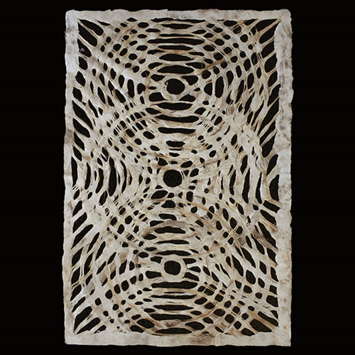 Amate Bark Paper from Mexico- Solar Circle Marbled 15.5x23" Sheet Amate Bark Paper from Mexico- Solar Circle Marbled 15.5x23" Sheet