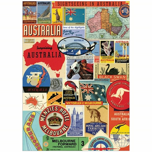Cavallini Decorative Paper - Australia Collage 20"x28" Sheet Cavallini Decorative Paper - Australia Collage 20"x28" Sheet