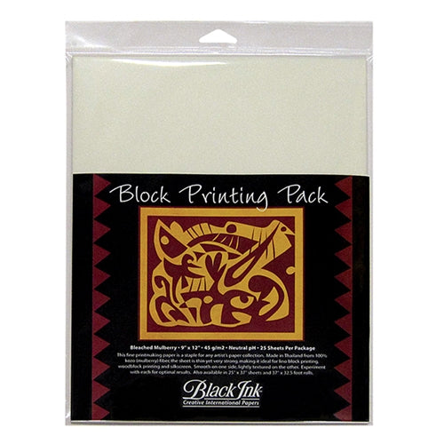 Mulberry Paper Block Printing Pack- Bleached Mulberry Mulberry Paper Block Printing Pack- Bleached Mulberry