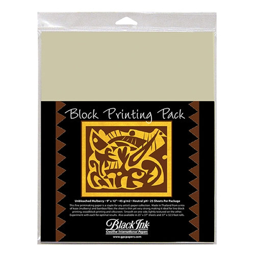 Mulberry Paper Block Printing Pack- Unbleached Mulberry Mulberry Paper Block Printing Pack- Unbleached Mulberry