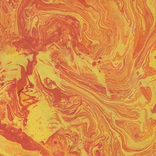 Nepalese Marbled Lokta Paper- Red on Yellow Paper Nepalese Marbled Lokta Paper- Red on Yellow Paper 20x30" Sheet