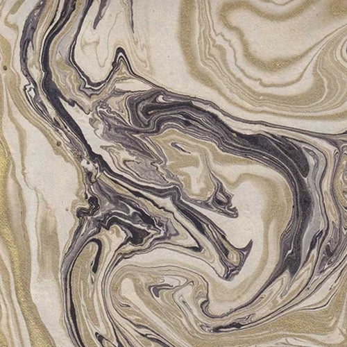 Nepalese Marbled Lokta Paper- Gold and Black on Natural Nepalese Marbled Lokta Paper- Gold and Black on Natural 20x30" Paper