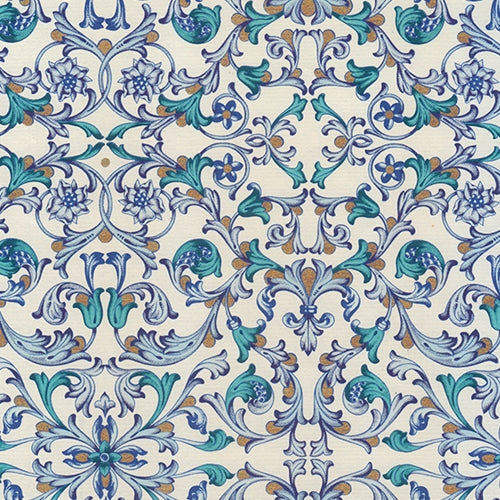 Rossi Decorated Papers from Italy - Traditional Florentine Blue Shades 28"x40" Sheet Rossi Decorated Papers from Italy - Traditional Florentine Blue Shades 28"x40" Sheet