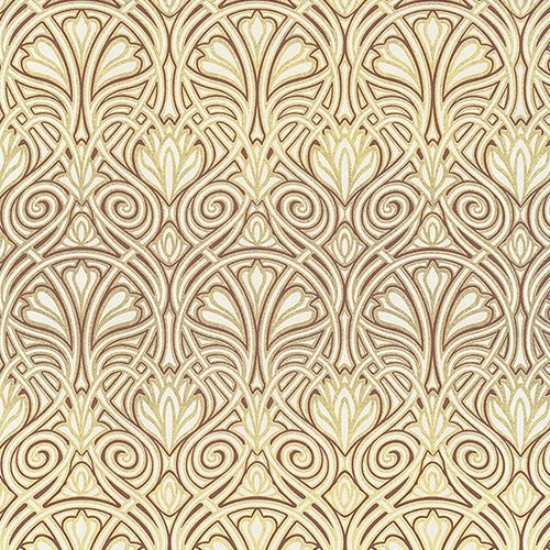 Rossi Decorated Papers from Italy - Liberty Art Nouveau Brown and Gold 28"x40" Sheet Rossi Decorated Papers from Italy - Liberty Art Nouveau Brown and Gold 28"x40" Sheet