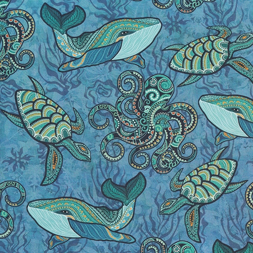Italian Florentine Printed Paper- Under the Sea 27x36" Sheet Italian Florentine Printed Paper- Under the Sea 27x36" Sheet