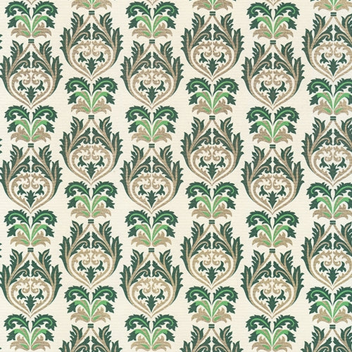Rossi Decorated Papers from Italy - Brocade in Green, Florentine Style 28"x40" Sheet Rossi Decorated Papers from Italy - Brocade in Green, Florentine Style 28"x40" Sheet
