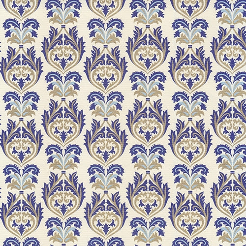 Rossi Decorated Papers from Italy - Brocade in Blue, Florentine Style 28"x40" Sheet Rossi Decorated Papers from Italy - Brocade in Blue, Florentine Style 28"x40" Sheet