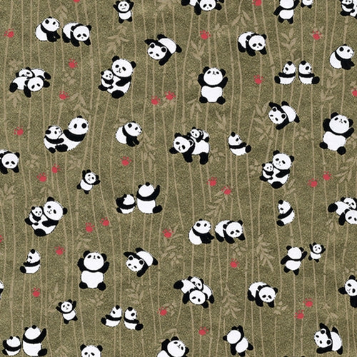 Chiyogami- Pandas on Gold 18"x24" Sheet Chiyogami- Pandas on Gold 18"x24" Sheet