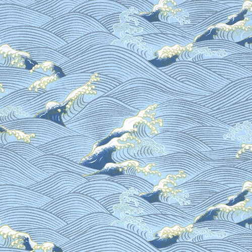 Chiyogami- Crashing Stormy Sea Waves 18"x24" Sheet Chiyogami- Crashing Stormy Sea Waves 18"x24" Sheet