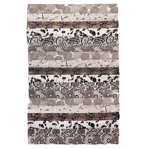 Nepalese Striped Collage Paper- Black and White Print Collage 20x30" Sheet Nepalese Striped Collage Paper- Black and White Print Collage 20x30" Sheet
