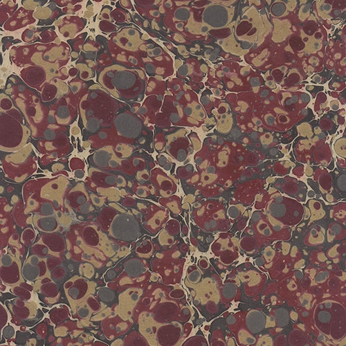 Handmade Italian Marble Paper- Stone Marble in Red, Black, and Gold 19.5 x 27" Sheet Handmade Italian Marble Paper- Stone Marble in Red, Black, and Gold 19.5 x 27" Sheet